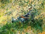 Carl Larsson flicka i blommande hagtorn Spain oil painting artist